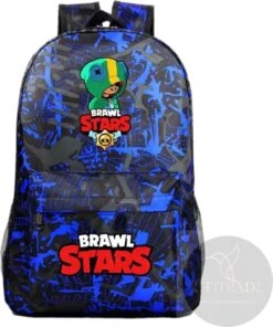 Merkloos Tijd Voor BRAWL | Brawl Stars Rugzak| Rugtas| Schooltas| Nieuwste Game | New Backpack | Black Blue
