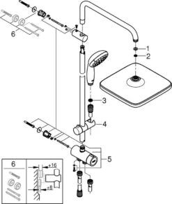 GROHE QuickFix Vitalio Start 250 Regendouche - □ 25 Cm - Vierkant - Zonder Kraan - Chroom -Huishoudelijke Artikelen Verkoop 1011x1200