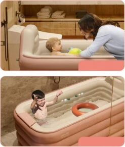 Merkloos Opblaasbaar Bad - Roze - Inclusief Air-Pomp - 1.6 Meter - Opblaasbaar Ligbad - Opblaasbare Badkuip - Zitbad -Huishoudelijke Artikelen Verkoop 1018x1200 1