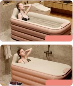 Merkloos Opblaasbaar Bad - Roze - Inclusief Air-Pomp - 1.6 Meter - Opblaasbaar Ligbad - Opblaasbare Badkuip - Zitbad -Huishoudelijke Artikelen Verkoop 1018x1200 2