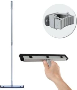 Chaton® Vloertrekker Lang Met Ophangsysteem - Afdraaibare Wisser - Douchewisser - Trekker Douche - Vloerwisser - Uitschuifbaar 70cm Tot 125cm