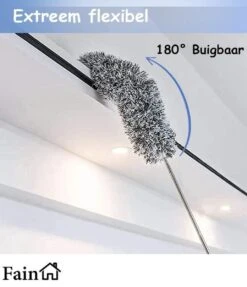 Fain® Plumeau Met Telescoopsteel – Grijs – 80 Tot 280 Cm - Uitschuifbaar – Wasbaar - Flexibel 360° Draaibaar – Duster - Microvezel Ragebol -Huishoudelijke Artikelen Verkoop 1033x1200 2