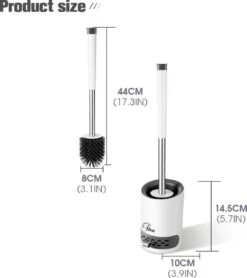 Fleau Luxe WC Borstel Met Houder - Siliconen Toiletborstel - Hygiënisch & Antibacterieel - Vrijstaand Of Hangend - Wit -Huishoudelijke Artikelen Verkoop 1066x1200 1
