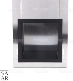 SAAR -Inbouw Toilet Reserve Rolhouder RVS - Met - MAT ZWART - Inzetstuk , (uitneembaar) -72 X 20 X 13 Cm - Inbouwdiepte 12 Cm -Huishoudelijke Artikelen Verkoop 1083x1200 1