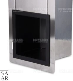 SAAR -Inbouw Toilet Reserve Rolhouder RVS - Met - MAT ZWART - Inzetstuk , (uitneembaar) -72 X 20 X 13 Cm - Inbouwdiepte 12 Cm -Huishoudelijke Artikelen Verkoop 1083x1200 2