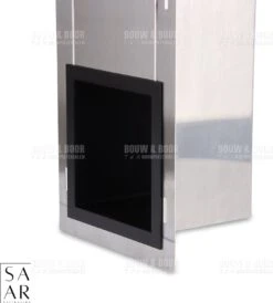 SAAR -Inbouw Toilet Reserve Rolhouder RVS - Met - MAT ZWART - Inzetstuk , (uitneembaar) -72 X 20 X 13 Cm - Inbouwdiepte 12 Cm -Huishoudelijke Artikelen Verkoop 1083x1200