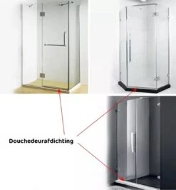 Minismus Douchedeurafdichting Met Waterkering (2 Strips Van 1 Meter, Makkelijk Inkortbaar) - Waterstopper Geschikt Voor Glas Van 6 Tot 8 Mm - Douchedorpel - Lekstrip Voor Horizontale Bevestiging -Huishoudelijke Artikelen Verkoop 1113x1200