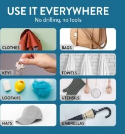 Tatkraft George Heavy Duty Zelfklevende Wandhaakjes - RVS Handdoekhouder Haak - Muur Ophang Zelfklevend Muurhaak Ophanghaakjes - Handdoekklem Keuken Ophanghaak Zonder Boren - Wand Theedoek / Handdoek Houder - Universeel Gebruik - Set Van 4 Stuks -Huishoudelijke Artikelen Verkoop 1120x1200