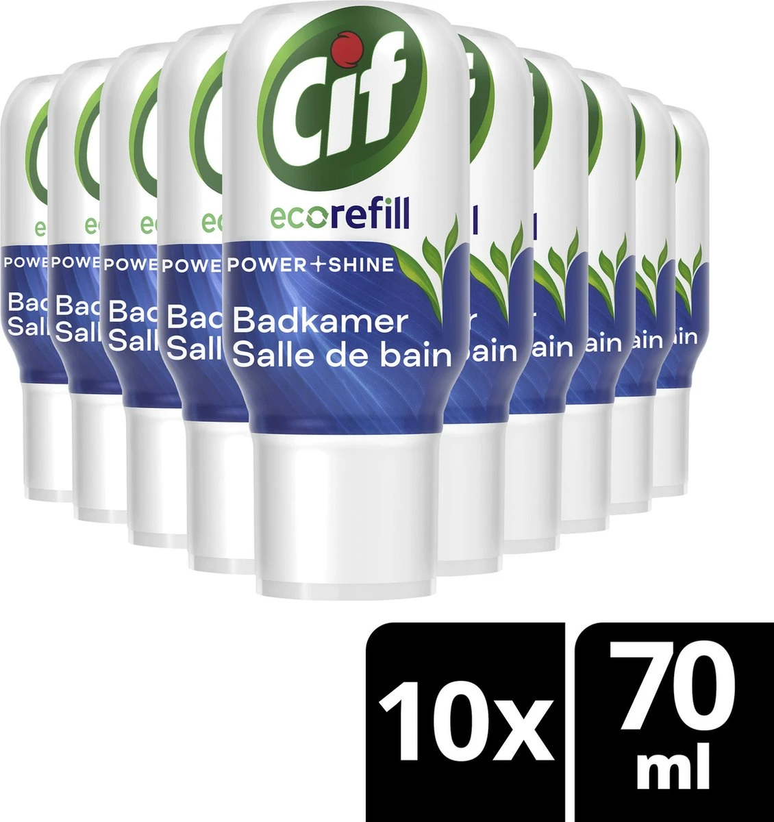 Cif Power & Shine Badkamer Ecorefill Capsule - 10 X 70 Ml - Voordeelverpakking 3 Cif Power & Shine Badkamer Ecorefill Capsule - 10 X 70 Ml - Voordeelverpakking
