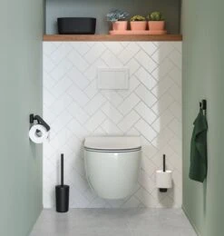 Tiger Carv - Toiletrolhouder Met Klep - Zwart -Huishoudelijke Artikelen Verkoop 1142x1200