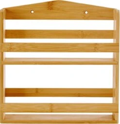ACAZA Ophangbaar Kruidenrek Met 10 Glazen Kruidenpotjes, Spice Rack, Keuken Rek, Kruiden Organizer Voor Specerijen, Peper, Zout, 26 Cm Breed, Bamboe -Huishoudelijke Artikelen Verkoop 1156x1200