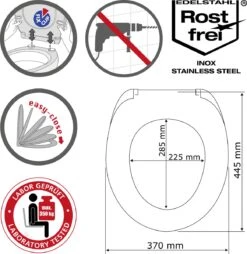 WENKO WC Bril Gubbio - Antibacterieel Wit Duroplast - Easy-Close Sluiting - Fix-Clip Bevestiging In RVS - Belastbaar Tot 350 Kg - Toiletbril - Toiletzitting -Huishoudelijke Artikelen Verkoop 1165x1200 1