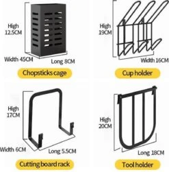 Doogo® Afdruiprek Met Lekbak 2 Laags – Inklapbaar - Muur Hangen Mogelijke - Afwasrek – Met 2 Lekbakken – Extra Accessories Voor Servies En Snijplanken - RVS -Huishoudelijke Artikelen Verkoop 1180x1200