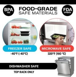 Buxibo - 50 Meal Prep Bakjes - Salade/Lunch Box - Diepvriesbakjes - Vershoudbakjes - Plastic Bakjes Met Deksel - Vershouddoos - Magnetron Vaatwasser Bestendig - 24 Oz/0.7 Liter Inhoud - Herbruikbaar - Kunststof - BPA Vrij - Zwart 15 Buxibo - 50 Meal Prep Bakjes - Salade/Lunch Box - Diepvriesbakjes - Vershoudbakjes - Plastic Bakjes Met Deksel - Vershouddoos - Magnetron Vaatwasser Bestendig - 24 Oz/0.7 Liter Inhoud - Herbruikbaar - Kunststof - BPA Vrij - Zwart -Huishoudelijke Artikelen Verkoop 1184x1200 3