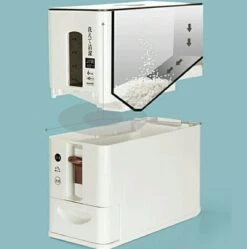 Merkloos TDR-Japans Rijst/Granen Container/Dispenser/ Opbergdoos - 6KG Inhoud - Wit -Huishoudelijke Artikelen Verkoop 1191x1200 3