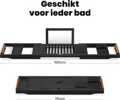 RelaxTub® Badplank - Badplank Voor In Bad - Badrek - Verstelbaar - Anti Slip - Badplank Zwart - Badplank Hout - Badrekje Inclusief Boekenhouder, Tablethouder & Spiegel 18 RelaxTub® Badplank - Badplank Voor In Bad - Badrek - Verstelbaar - Anti Slip - Badplank Zwart - Badplank Hout - Badrekje Inclusief Boekenhouder, Tablethouder & Spiegel -Huishoudelijke Artikelen Verkoop 1200x1002 1