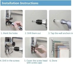 Handdokenrek Badkamer - Handdoekhouder RVS 180¬∞ Draaibare Badhanddoekhouder Met 6 Armen Zwenkarm Handdoekenrek Wandmontage Met Haken Badkamerhanddoekhouders Voor Badkamer, Keuken En Kledingkast - (WK 02123) -Huishoudelijke Artikelen Verkoop 1200x1054 1