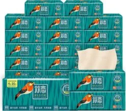 BAMTIME Bamboo Tissues Doos 4-laags Tissues / 90pcs 16box -karton -Huishoudelijke Artikelen Verkoop 1200x1058 2