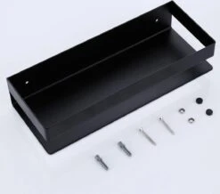 Merkloos GDRN - Doucherek Zwart - Zonder Boren - Doucherekjes - Hangend - Zwart - RVS -Huishoudelijke Artikelen Verkoop 1200x1059