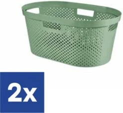 Curver Infinity Recycled Dots Wasmand - 40L - 2 Stuks - Groen -Huishoudelijke Artikelen Verkoop 1200x1099