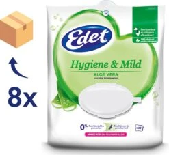 Edet Aloe Vera Vochtig Toiletpapier - 8 X 40 Stuks - Halfjaar Voorraad -Huishoudelijke Artikelen Verkoop 1200x1101 1