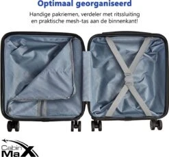 CabinMax Handbagage Koffer - Trolley 30L - Harde Reiskoffer - 45x36x20cm - Lichtgewicht - Groot Capaciteit - Mint Green -Huishoudelijke Artikelen Verkoop 1200x1111 2