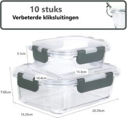 VMCA Glazen Vershoudbakjes Voor Vriezer Oven En Magnetron - 10 Bakjes - Grijs 16 VMCA Glazen Vershoudbakjes Voor Vriezer Oven En Magnetron - 10 Bakjes - Grijs -Huishoudelijke Artikelen Verkoop 1200x1117 4