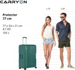 CarryOn Protector Luxe Grote Reiskoffer - Trolley 77cm Met TSA-klikslot - Ultrasterk - Groen 15 CarryOn Protector Luxe Grote Reiskoffer - Trolley 77cm Met TSA-klikslot - Ultrasterk - Groen -Huishoudelijke Artikelen Verkoop 1200x1117 5