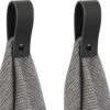 SETPRIJS - 2x Leren Magneet-lus - ZWART - Handles And More® (handdoekhaak - Handdoekhaakje - Handdoeklus - Handdoekhanger - Magnetische Handdoekhouder) -Huishoudelijke Artikelen Verkoop 1200x1121