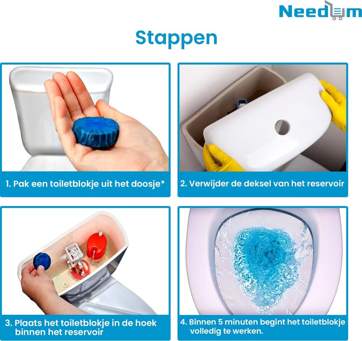 Needum ® Toiletblokjes Voor Inbouwreservoirs – WC-blokjes – Toiletblokken In Een Voordeelverpakking – 30 Stuks 9 Needum ® Toiletblokjes Voor Inbouwreservoirs – WC-blokjes – Toiletblokken In Een Voordeelverpakking – 30 Stuks - Afbeelding 7