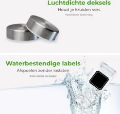 Soothe 48 Glazen Kruidenpotjes Set Met 2 Soorten Strooideksels – Kruidenstrooier – Compleet Pakket Incl Kruidenpotjes Stickers, Krijtstift En Accessoires 22 Soothe 48 Glazen Kruidenpotjes Set Met 2 Soorten Strooideksels – Kruidenstrooier – Compleet Pakket Incl Kruidenpotjes Stickers, Krijtstift En Accessoires -Huishoudelijke Artikelen Verkoop 1200x1138 1