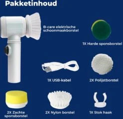 B-care Magic Brush - Elektrische Multifunctionele Schoonmaakborstel - 7 Opzetstukken - Wasborstel - Poetsmachine - Schrobborstel - Handborstel - Werkborstel - Schrobber - Boorborstel - Reinigingsborstel 20 B-care Magic Brush - Elektrische Multifunctionele Schoonmaakborstel - 7 Opzetstukken - Wasborstel - Poetsmachine - Schrobborstel - Handborstel - Werkborstel - Schrobber - Boorborstel - Reinigingsborstel -Huishoudelijke Artikelen Verkoop 1200x1155 6
