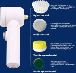 B-care Magic Brush - Elektrische Multifunctionele Schoonmaakborstel - 7 Opzetstukken - Wasborstel - Poetsmachine - Schrobborstel - Handborstel - Werkborstel - Schrobber - Boorborstel - Reinigingsborstel 19 B-care Magic Brush - Elektrische Multifunctionele Schoonmaakborstel - 7 Opzetstukken - Wasborstel - Poetsmachine - Schrobborstel - Handborstel - Werkborstel - Schrobber - Boorborstel - Reinigingsborstel -Huishoudelijke Artikelen Verkoop 1200x1156 4