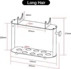 Houder Voor Dyson Airwrap (lange Versie) - Geschikt Voor 8 Accessoires - Passend Voor Dyson Airwrap Complete Long Multistyler - Zwart -Huishoudelijke Artikelen Verkoop 1200x1159