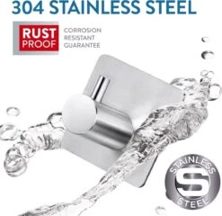 Tatkraft George Heavy Duty Zelfklevende Wandhaakjes - RVS Handdoekhouder Haak - Muur Ophang Zelfklevend Muurhaak Ophanghaakjes - Handdoekklem Keuken Ophanghaak Zonder Boren - Wand Theedoek / Handdoek Houder - Universeel Gebruik - Set Van 4 Stuks -Huishoudelijke Artikelen Verkoop 1200x1164 2