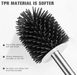 Fleau Luxe WC Borstel Met Houder - Siliconen Toiletborstel - Hygiënisch & Antibacterieel - Vrijstaand Of Hangend - Wit -Huishoudelijke Artikelen Verkoop 1200x1169