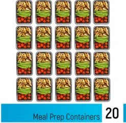 Meal Prep Bakjes - 20 Stuks - 1 Compartiment - Lunchbox - Diepvriesbakjes - Vershoudbakjes - Plastic Bakjes Met Deksel - Magnetron Bakjes Met Deksel - Meal Prep - Vershouddoos - 1L - BPA Vrij - Fitcrafters 19 Meal Prep Bakjes - 20 Stuks - 1 Compartiment - Lunchbox - Diepvriesbakjes - Vershoudbakjes - Plastic Bakjes Met Deksel - Magnetron Bakjes Met Deksel - Meal Prep - Vershouddoos - 1L - BPA Vrij - Fitcrafters -Huishoudelijke Artikelen Verkoop 1200x1171 1