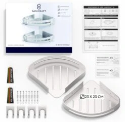 Sanicraft® Doucherekje - Doucherekje Zonder Boren - Geschikt Voor Elk Type Muur - Doucherekje Hangend - Doucheplank - Doucherekje Hoek - Doucherekje Zilver 14 Sanicraft® Doucherekje - Doucherekje Zonder Boren - Geschikt Voor Elk Type Muur - Doucherekje Hangend - Doucheplank - Doucherekje Hoek - Doucherekje Zilver -Huishoudelijke Artikelen Verkoop 1200x1173 1