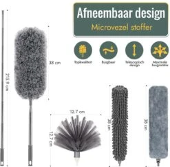 Livv Goods Telescopische Plumeau Set Met Telescoopsteel - 5 In 1 - Tot 250 Cm Uitschuifbaar - Duster - Stoffer -Huishoudelijke Artikelen Verkoop 1200x1174 3