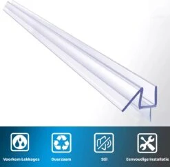 Minismus Douchedeurafdichting Met Waterkering (2 Strips Van 1 Meter, Makkelijk Inkortbaar) - Waterstopper Geschikt Voor Glas Van 6 Tot 8 Mm - Douchedorpel - Lekstrip Voor Horizontale Bevestiging -Huishoudelijke Artikelen Verkoop 1200x1175 1