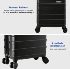 CabinMax Handbagage Koffer - Trolley 30L - Harde Reiskoffer - 45x36x20cm - Lichtgewicht - Groot Capaciteit - Zwart -Huishoudelijke Artikelen Verkoop 1200x1188 12
