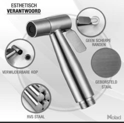 Nolad® Bidet Handdouche - Douchekoppen - Bidet - Handdouche - Zilver -Huishoudelijke Artikelen Verkoop 1200x1195 1