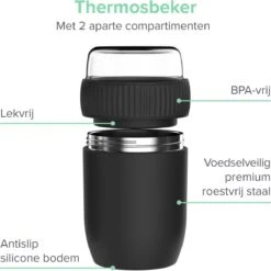 Coninx Thermos Lunchbox - Muesli Beker To Go - Isoleer Lunchpot - Yoghurtbeker To Go - Mueslibeker 840ml (600ml+240ml) - RVS / Zwart 18 Coninx Thermos Lunchbox - Muesli Beker To Go - Isoleer Lunchpot - Yoghurtbeker To Go - Mueslibeker 840ml (600ml+240ml) - RVS / Zwart -Huishoudelijke Artikelen Verkoop 1200x1198 21