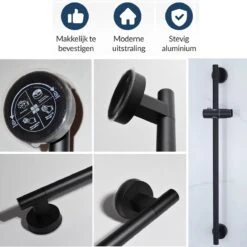 Moodcare® Glijstang - Douche Glijstang - 70 Cm - Mat Zwart - Zonder Boren 10 Moodcare® Glijstang - Douche Glijstang - 70 Cm - Mat Zwart - Zonder Boren -Huishoudelijke Artikelen Verkoop 1200x1199 2