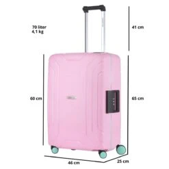 CarryOn Steward TSA Reiskoffer - 65cm Trolley Met Kliksloten - Dubbele Wielen - Roze -Huishoudelijke Artikelen Verkoop 1200x1200 1037