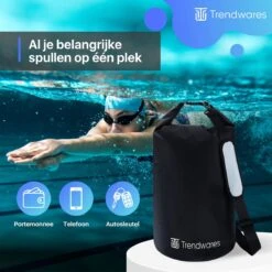 Trendwares - Drybag – Strandtas - Waterdichte Tas – Droogtas – Rugtas - Survival Outdoor Tas – 20 Liter - Zwart -Huishoudelijke Artikelen Verkoop 1200x1200 1062