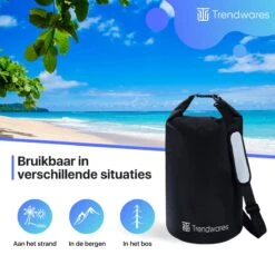 Trendwares - Drybag – Strandtas - Waterdichte Tas – Droogtas – Rugtas - Survival Outdoor Tas – 20 Liter - Zwart -Huishoudelijke Artikelen Verkoop 1200x1200 1065