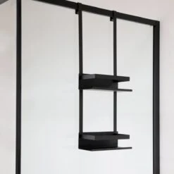 VDN Stainless Doucherek Zonder Boren - Doucherek Hangend - Doucherek Zwart - RVS - Doucherek Aan Douchewand - 2 Laags -Huishoudelijke Artikelen Verkoop 1200x1200 107