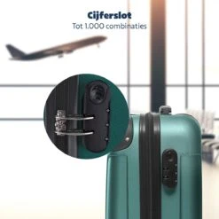 TRVLMORE Koffer - Handbagage - 54x36x20cm - 38L - Donkergroen -Huishoudelijke Artikelen Verkoop 1200x1200 1083