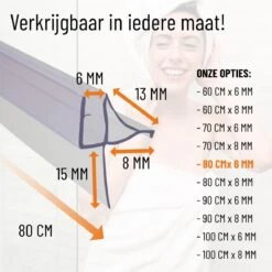 Simple Fix Lekstrip - Douchestrip - Waterkering - 80CM Lang - 6MM Glasdikte - Lekdorpel -Huishoudelijke Artikelen Verkoop 1200x1200 12